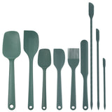 9 PCS Silicone Spatula Set Non-Stick Baking Utensils with Ergonomic Grip Turquoise