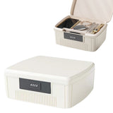 4-Digit Combination Lock Box Lockable Safe Storage Case White