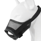 Dog Muzzle Air Mesh Adjustable Mouth Guard for Bark and Scavenging Prevention Black
