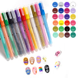18 Colours Set DIY Nail Art Paint Pen Set Quick Drying Acrylic Paint Markers Nail Dotting Drawing Pens for Manicure