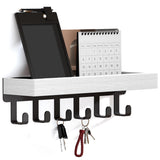 Key Holder Wall Mount Adhesive Key Hooks for Wallet House Accessories White