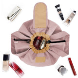 Travel Barrel Drawstring Makeup Bag Cosmetic Bag Toiletry Organizer Pink