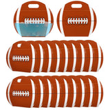 20PCS Soccer and American Football Resealable Candy Bags with Handles Brown