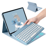 Bluetooth Touchpad with Detachable Magnetized Keyboard for Samsung Galaxy Tab A9 / A9 Plus Blue