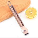 Stainless Steel Citrus Zester Grater Peeler with Channel Knife for Kitchen Rose Gold