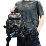 Fishing Tackle Backpack with Rod Holder Outdoor Shoulder Bag for Fishing Gear Storage Green