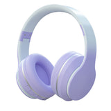 Foldable Wireless Over-Ear Headphones Bluetooth Headset with Mic Function Purple