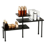 3 Tier Moveable Corner Shelf Organizer for Kitchen Bathroom Black