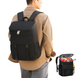 Portable Insulated Backpack Leak Proof  Camping Cooler Bag Black
