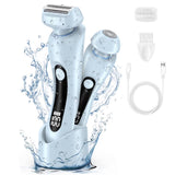Cordless Electric Razors for Women Rechargeable Bikini Trimmer for Body Hair Blue