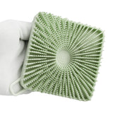 Dual-Sided Silicone Shower Body Brush – Soft & Firm Exfoliating Scrubber Green