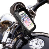 Bicycle Motorcycle Handlebar Mount Holder Waterproof Case for Mobile Phone Black