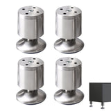 4 PCS Adjustable Furniture Legs Stainless Steel for Kitchen Cabinet Couch Sofa Small