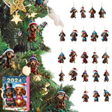 24 Days Animal Christmas Advent Calendar Collectible Funny Dog Set Blind Box