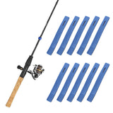 Fishing Rod Straps 10PCS Clips for Casting Spinning Fly Rod Blue