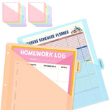 16PCS Plastic Binder Dividers with Tabs A4 Subject Dividers for Student Teacher