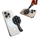 Suction Cup Phone Case Mount Magnetic Phone Grip Holder Stand for Selfies Videos Recording Black