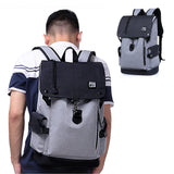 Large Capacity Anti-Theft Laptop Backpack Travel  School Bag with USB Charging Port Grey