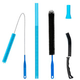 5Pcs Dryer Vent Cleaner Kit Flexible Lint Brush Cleaning Tools for Home Appliances Black