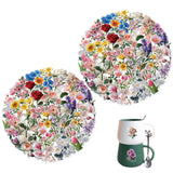 100 Pcs Natural Flower Stickers for Scrapbooking Self-Adhesive DIY Water Bottle Cards Decoration