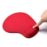 Ergonomic Non-Slip Mouse Pad with Silicone Wrist Rest for Computer Red