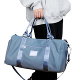30L Gym Duffel Bag Waterproof with Shoe Compartment for Weekend Trips Royal Blue