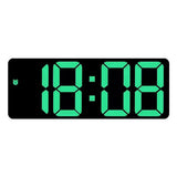 USB LED Digital Desk Alarm Clock with Temperature Date 3 Alarms Green