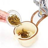 Colander Strainer Skimmer Basket Filter Drain Kitchen Sink Rack with Quick Release Bottom Brown