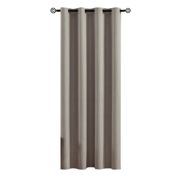 100% Blackout Curtain Panel with Black Liner – Heat & Light Blocking Khaki