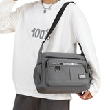 Men’s Multi-Pocket Crossbody Shoulder Bag for Travel and Daily Commuting Gray
