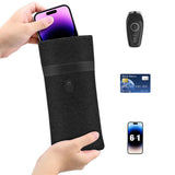 Faraday Phone Pouch RFID Protection Key Pouch Wallet Case For Privacy Black