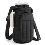 Water Bottle Holder Crossbody Bag with Strap Gym Accessories Black