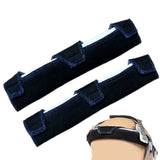 2 PCS Cotton Fire Resistant Foam Hard Hat Sweatbands with Hook and Loop Black