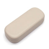 Unisex Hard Shell Glasses Case – PU Leather Travel Sunglasses Box Beige