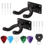 2PCS Guitar Wall Mount U-Shape Guitar Wall Hangers for Acoustic and Electric Guitar