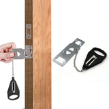 Portable Door Lock Travel Security Device Black