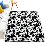 Cute Furry Pastel Rug Soft Fluffy Carpet for Living room Black and White
