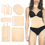 9Pcs Set Reusable Castor Oil Packs Castor Oil Compress Pads Wraps for Neck Chest Waist Chest Knee Feet Nude
