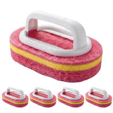5 PCS Multi Layer Sponge Cleaning Brush Set for Kitchen and Bathroom Red