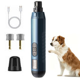 Upgraded 5-Speed Pet Nail Grinder with Led Light for Small Medium Large Dogs & Cats Blue