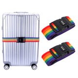 2Pcs Password Lock Luggage Strap Travel Suitcase Secure Belt Code Lock Mixed Color