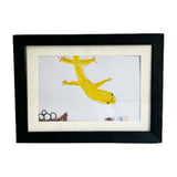 Magnetic Kids Art Frames Wooden Artwork Display Holder for Up to 100 Sheets of A4 Paper Black