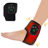 Electric Heated Ankle Wrap with Vibration Modes Rechargeable Warm Compress Support Black