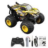 RC Dinosaur Monster Truck 1:20 Scale Toy with Lights and Music Yellow