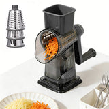 3-Blade Rotary Cheese Grater with Handle Kitchen Shredder Slicer Grater Slicer Style 2