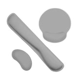 3Pcs Gaming Mouse Pad with Ergonomic Wrist Rest Gray
