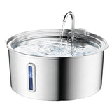 7L Stainless Steel Cat Dog Water Fountain Automatic Dispenser Style 2