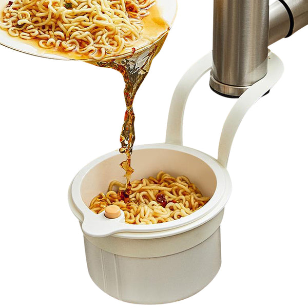 Kitchen Sink Strainer Basket with Faucet Hook – Fruit & Vegetable Stopper White