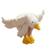 Wearable Goose Blanket Hoodie Onesie Oversized Flannel Cozy Hooded with Sleeves for Teens Adult White