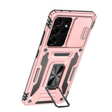 Heavy Duty Case with Ring Stand for Samsung Galaxy Phones Pink